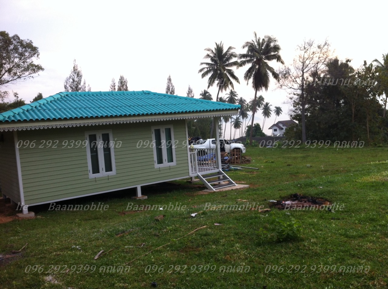 บ้านขนาด 7.2*9.5 เมตร (2 ห้องนอน 1ห้องนั่งเล่น 1ห้องครัว 1 ห้องน้ำ)