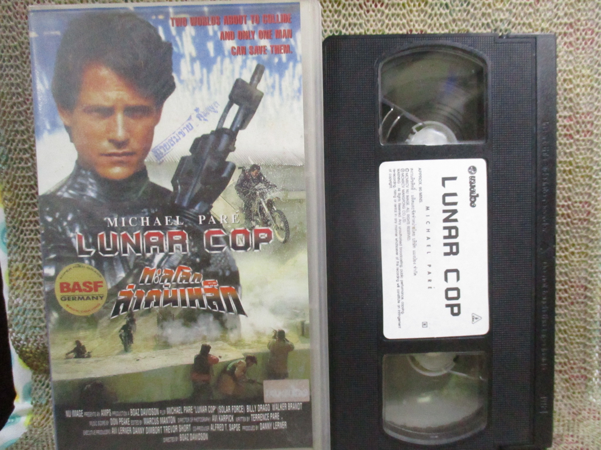 วีดีโอเทป Video Tape Lunar cop ทะลุโหดล่าคนเหล็ก พากย์ไทย ค่าย แมงป่อง