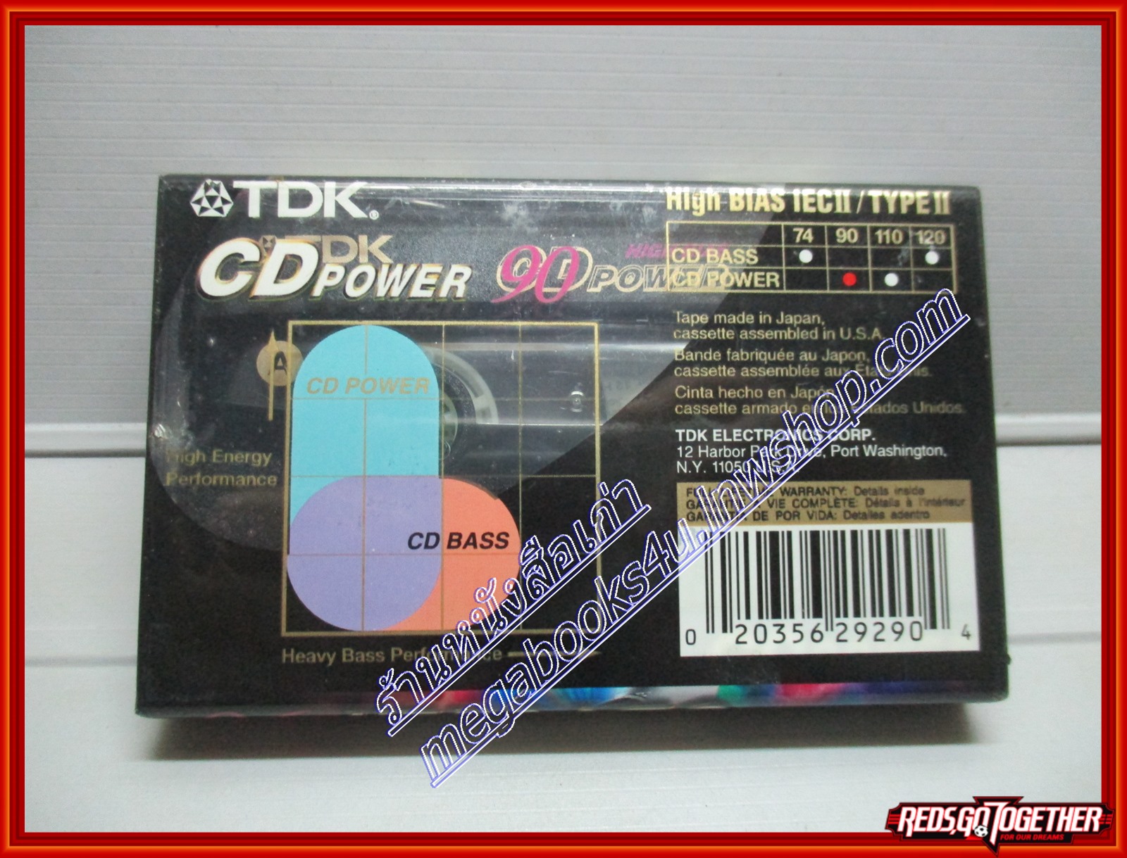 เทปเปล่า เทปคาสเซ็ทเปล่า TDK ยาว90นาที อยู่ในซีล
