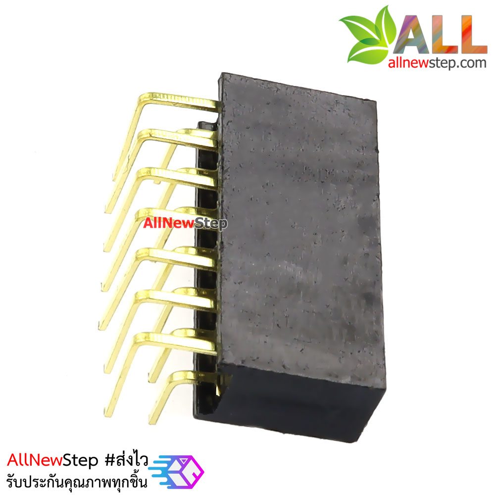 ขาก้างปลาตัวเมียแบบฉาก 2x7 ขา Double Row Hole Jack 2x7 PIN Header 2.54mm