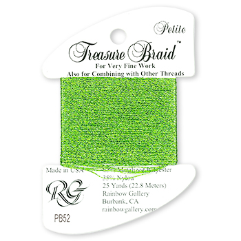 Rainbow Gallery Treasure Braid Petite : Lighter Green