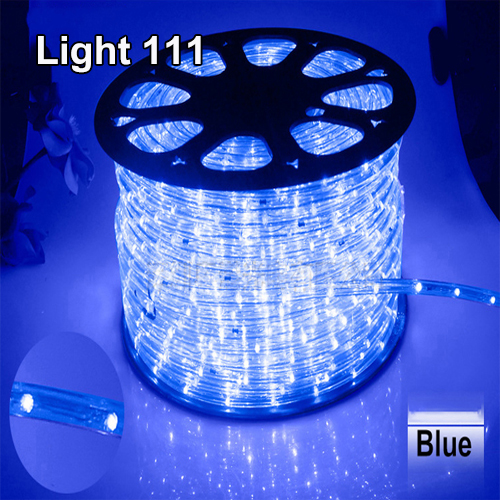 ไฟสายยาง LED (ท่อกลม) 100 m สีฟ้า