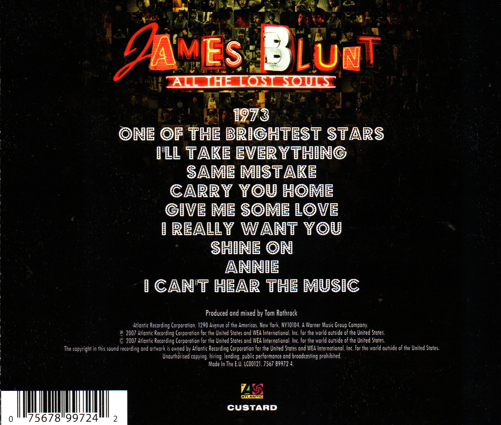 CD,James Blunt - All The Lost Souls (2007)(EU)
