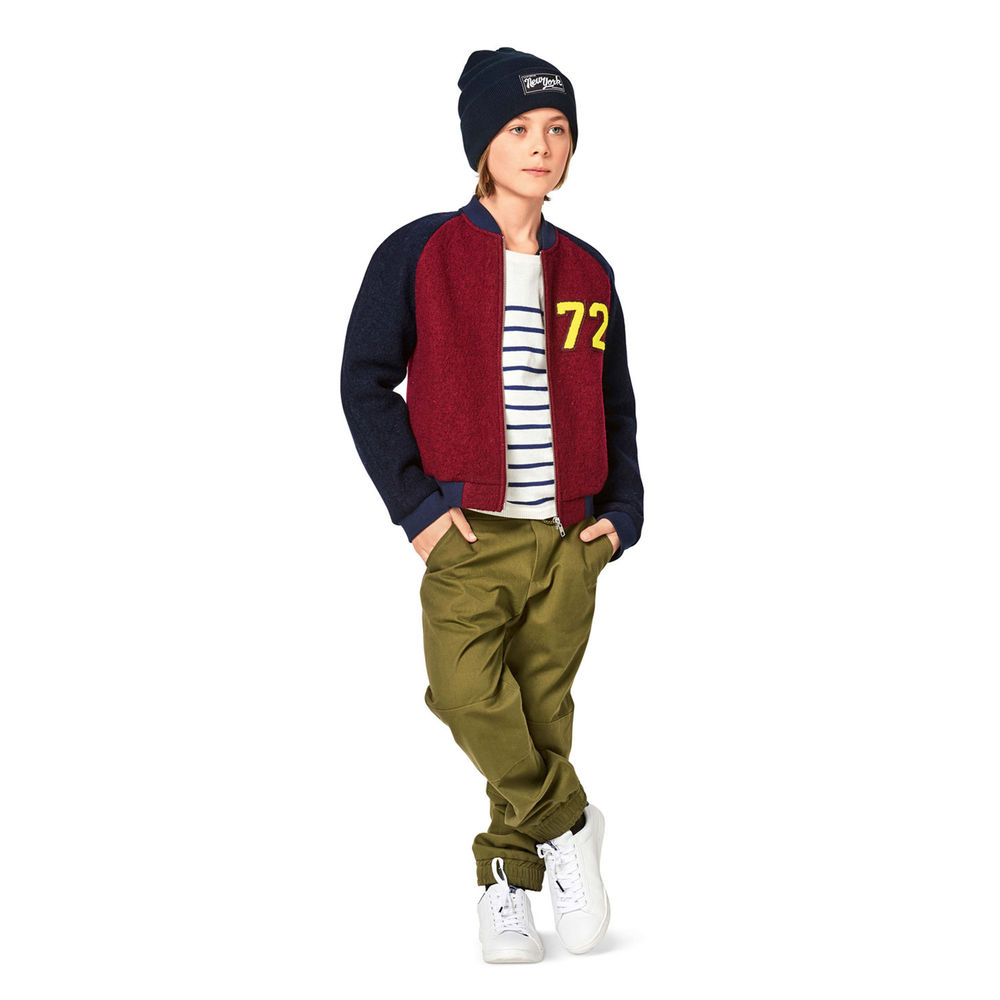 แพทเทิร์นตัดเสื้อกันหนาว เสื้อกันหนาวมีฮูด ยี่ห้อ Burda Kids (9355) ไซส์ 6-13 ขวบ (สูง 116-158 cm.)