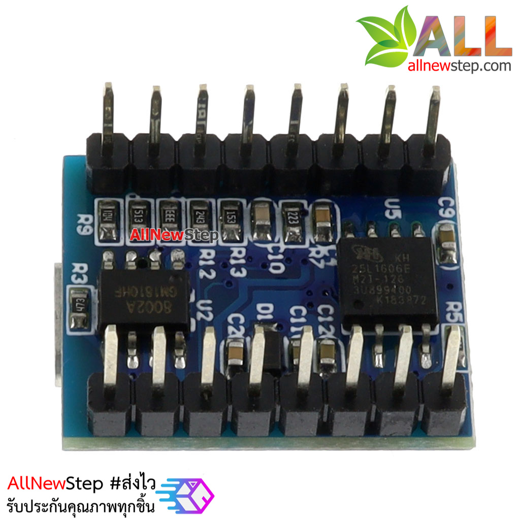 JQ6500 MP3 Player Voice Sound Module UART โมดูลเล่นเพลง MP3 บันทึกข้อมูลได้ในตัวบอร์ด