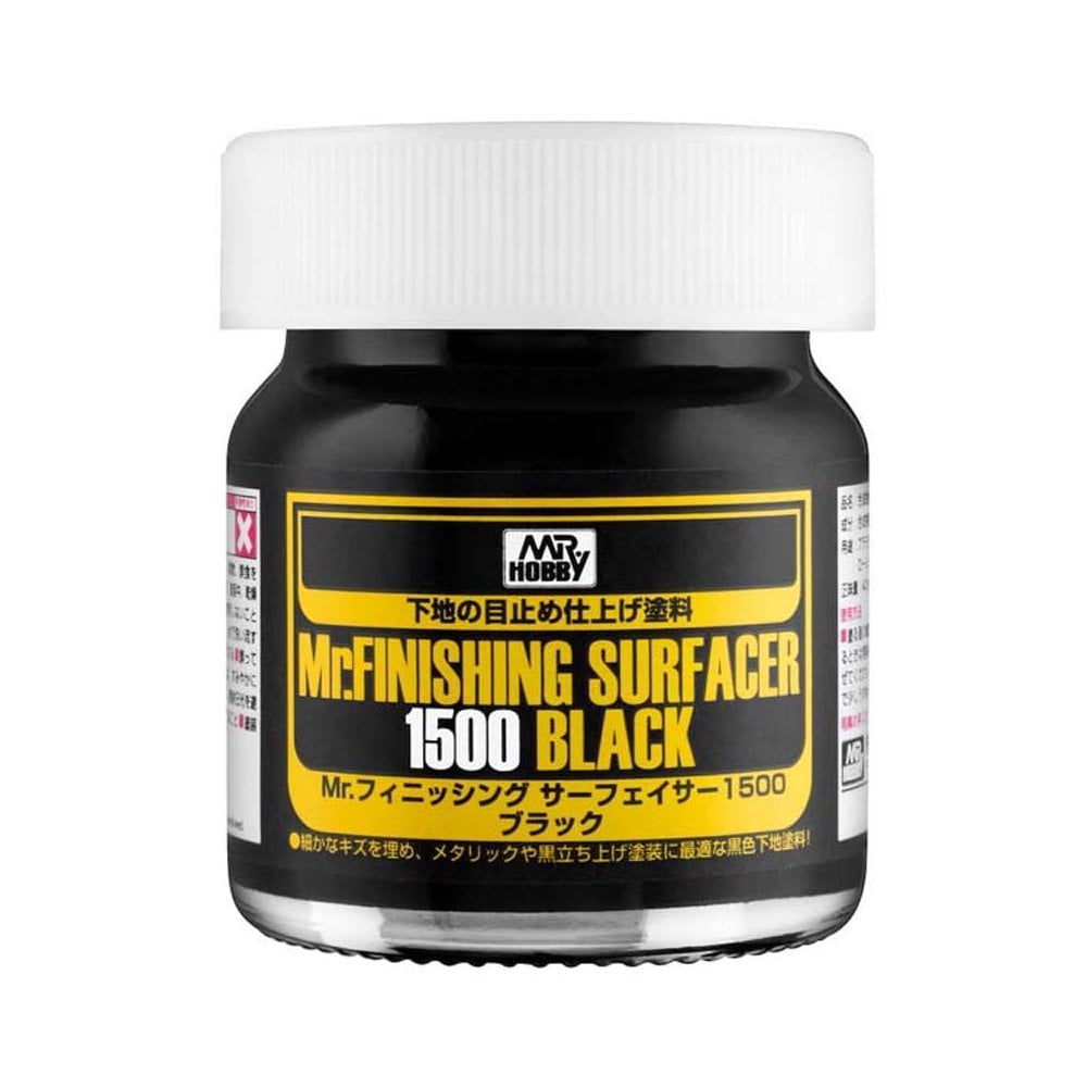 Mr Hobby 40ml Mr Finishing Surfacer 1500 Black