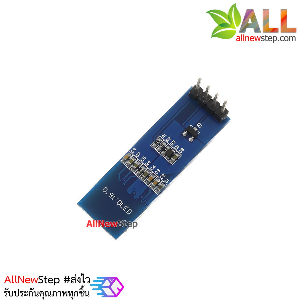 OLED 0.91 inch Blue OLED LCD จอ OLED 128x32 แบบ I2C ขนาด 0.91 นิ้ว สีน้ำเงิน