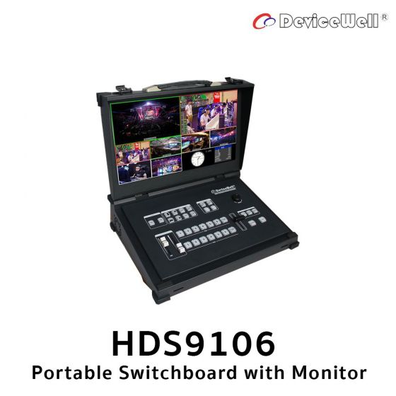 Devicewell HDS9106 Portable switchbooard with monitor HDMI*2 +SDI*4 SD/HD/3G
