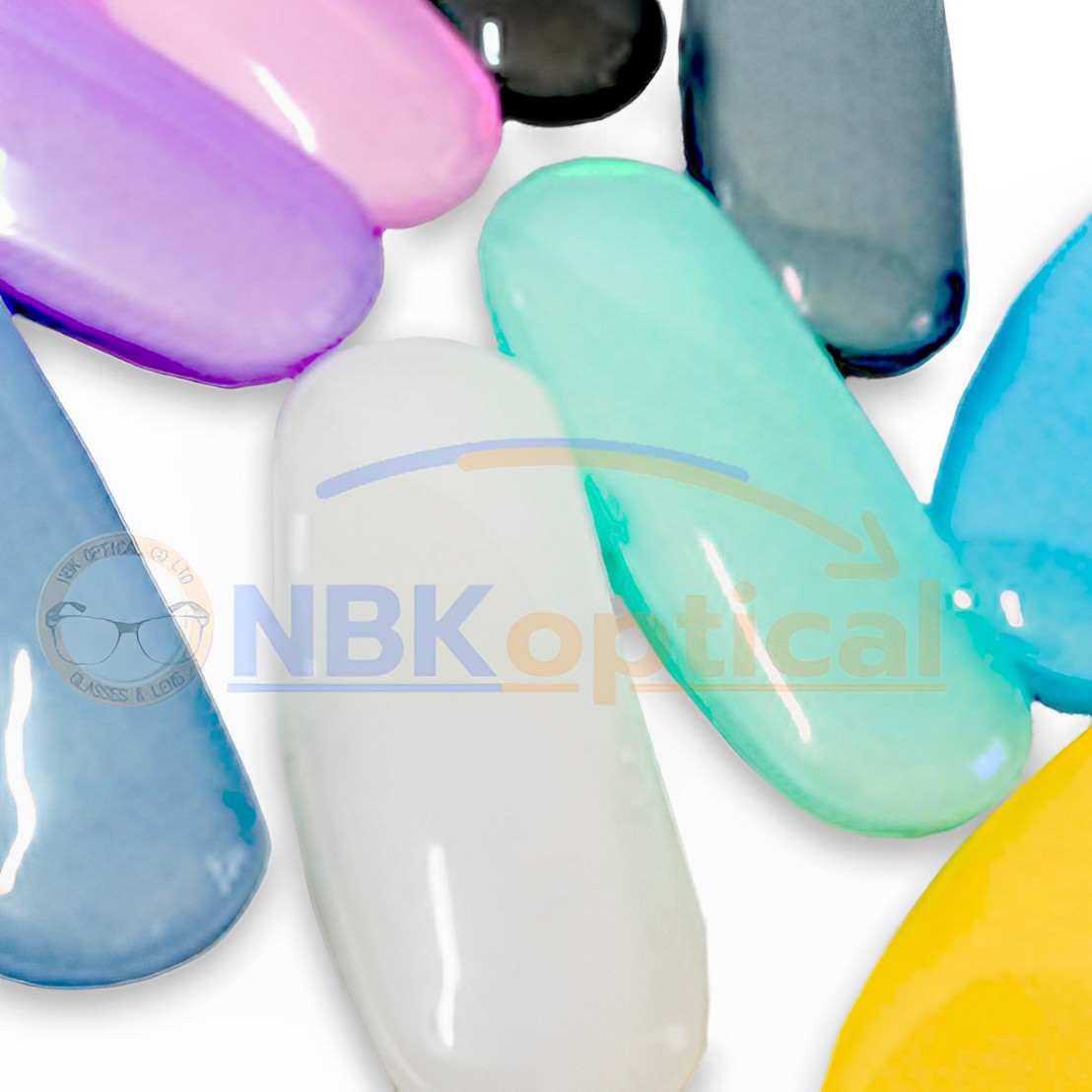 กล่องแว่นพลาสติกใส 001 คละสี