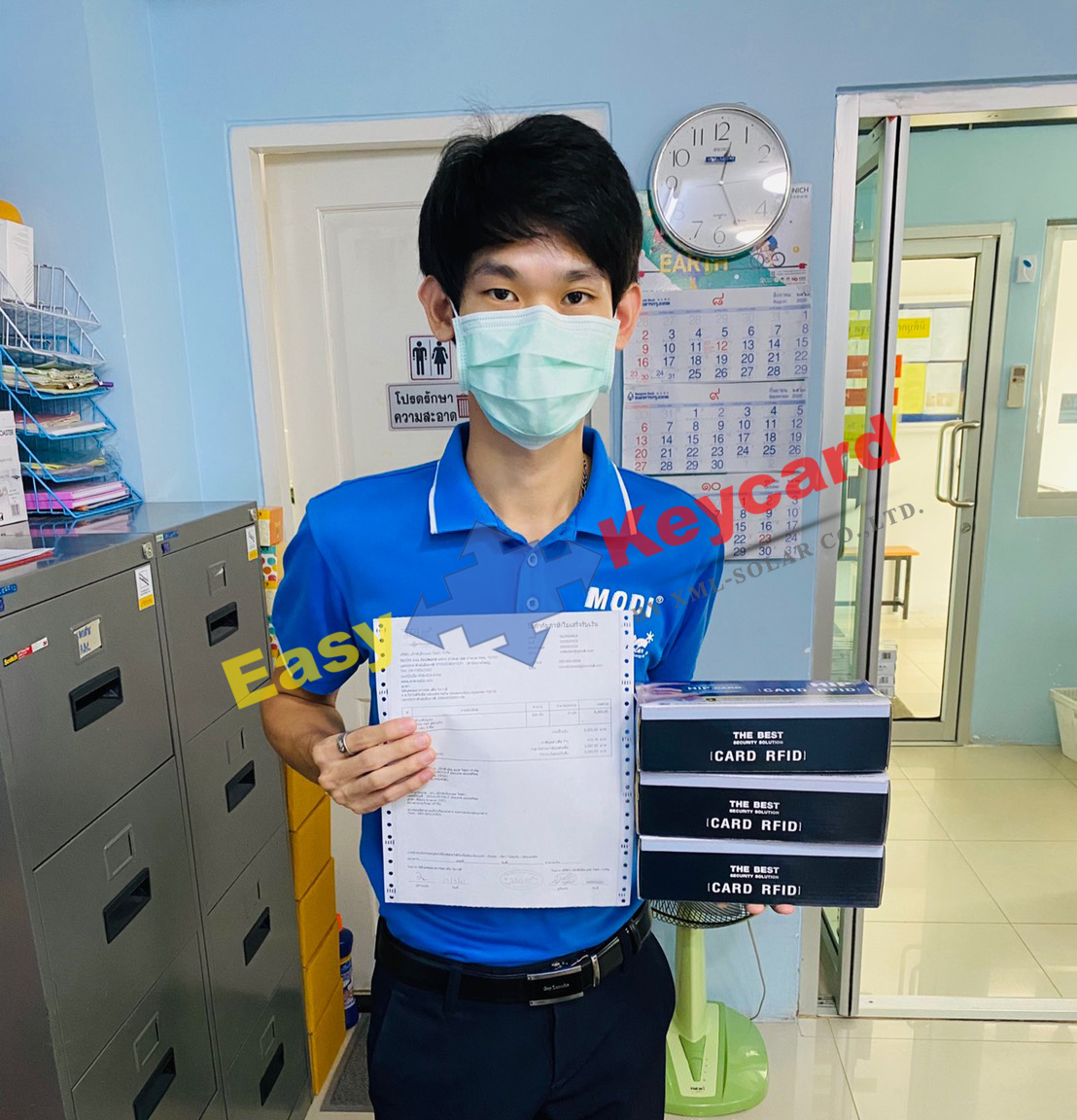 บัตรคีย์การ์ด Proximity 125Khz. (เเบบบาง) ยี่ห้อ HIP