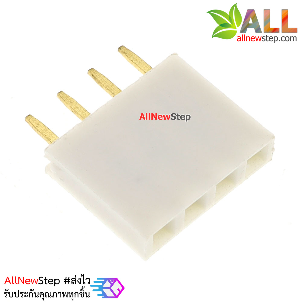 Pin header Female Header Single Row 2.54mm 4p Pin1x4 สีขาว
