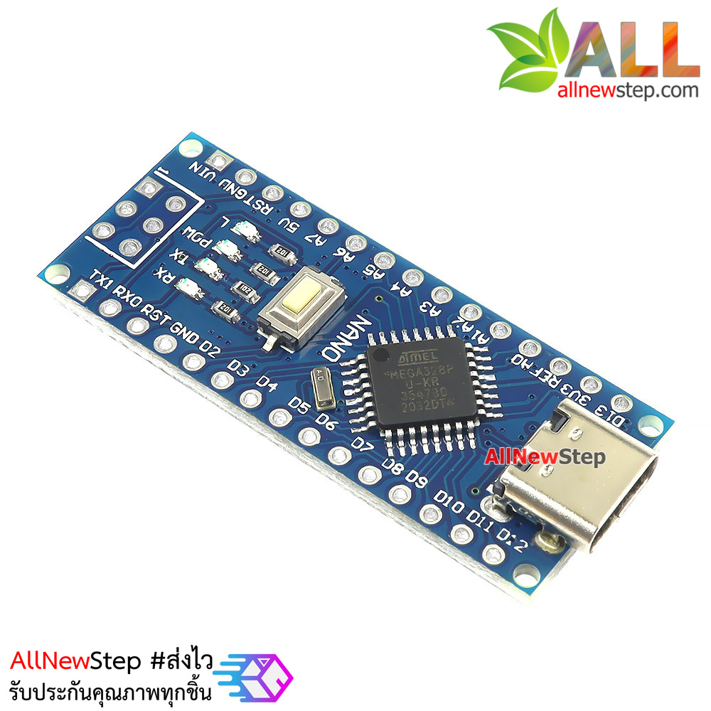 Nano 3.0 atmega328 type c รุ่นใหม่ CH340 หัวต่อแบบ type-c usb ยังไม่บัดกรีขา Arduino Compatible