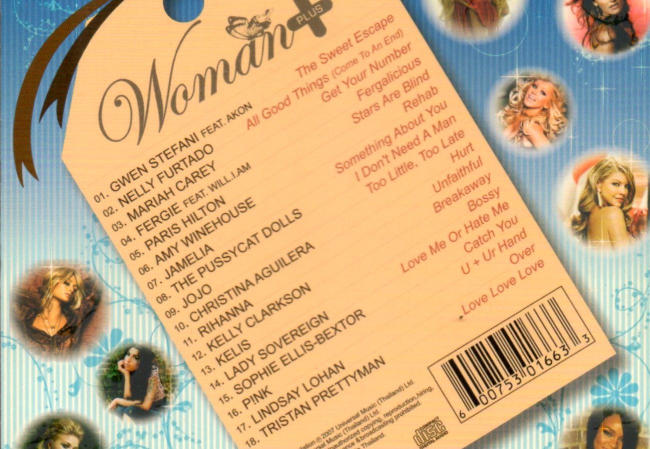 CD,Woman Plus 18 Songs The Best Of Female 2007(Various Artists)(Thai)