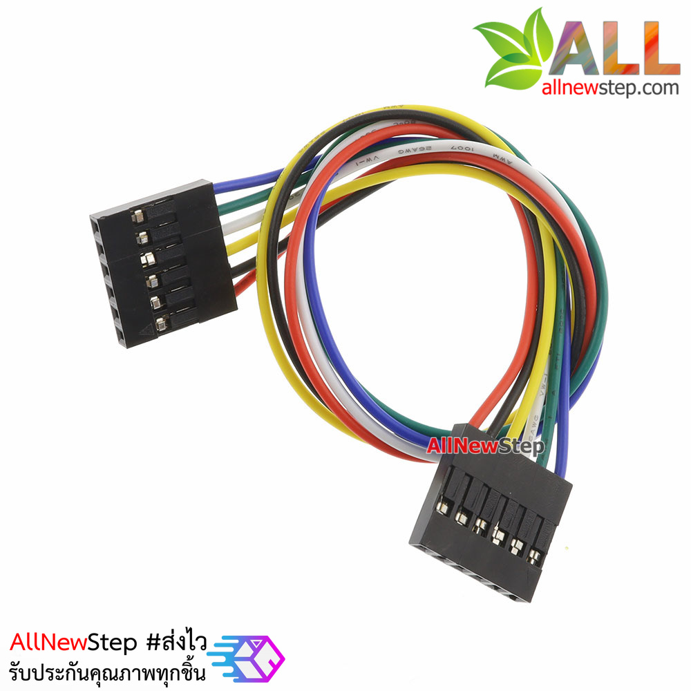 Jumper Wire 6P 2.54mm Female to Female สายไฟจัมเปอร์ เมีย-เมีย 6 เส้น ยาว 20cm