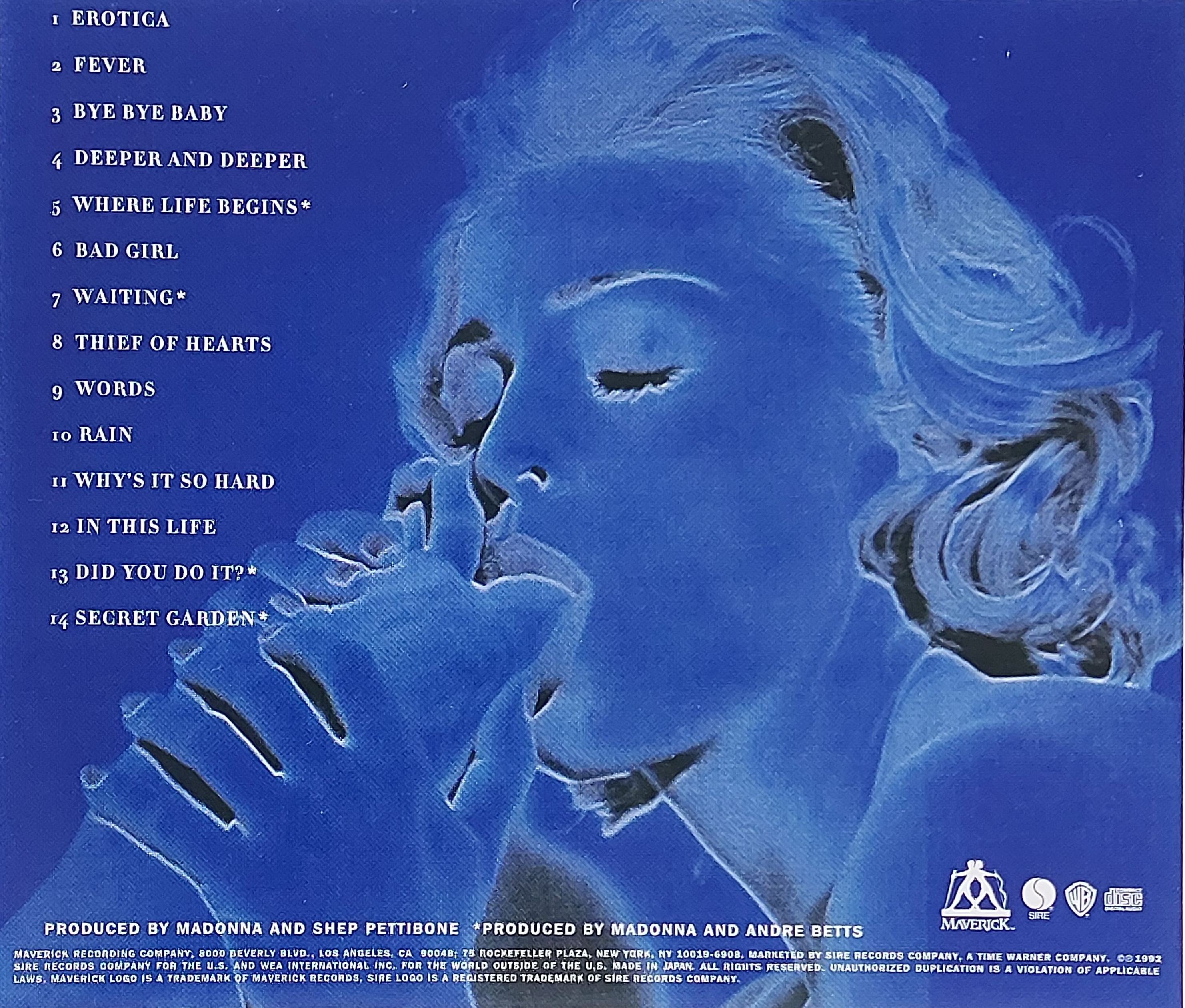 Used CD,Madonna - Erotica (C)(1992)(Japan)