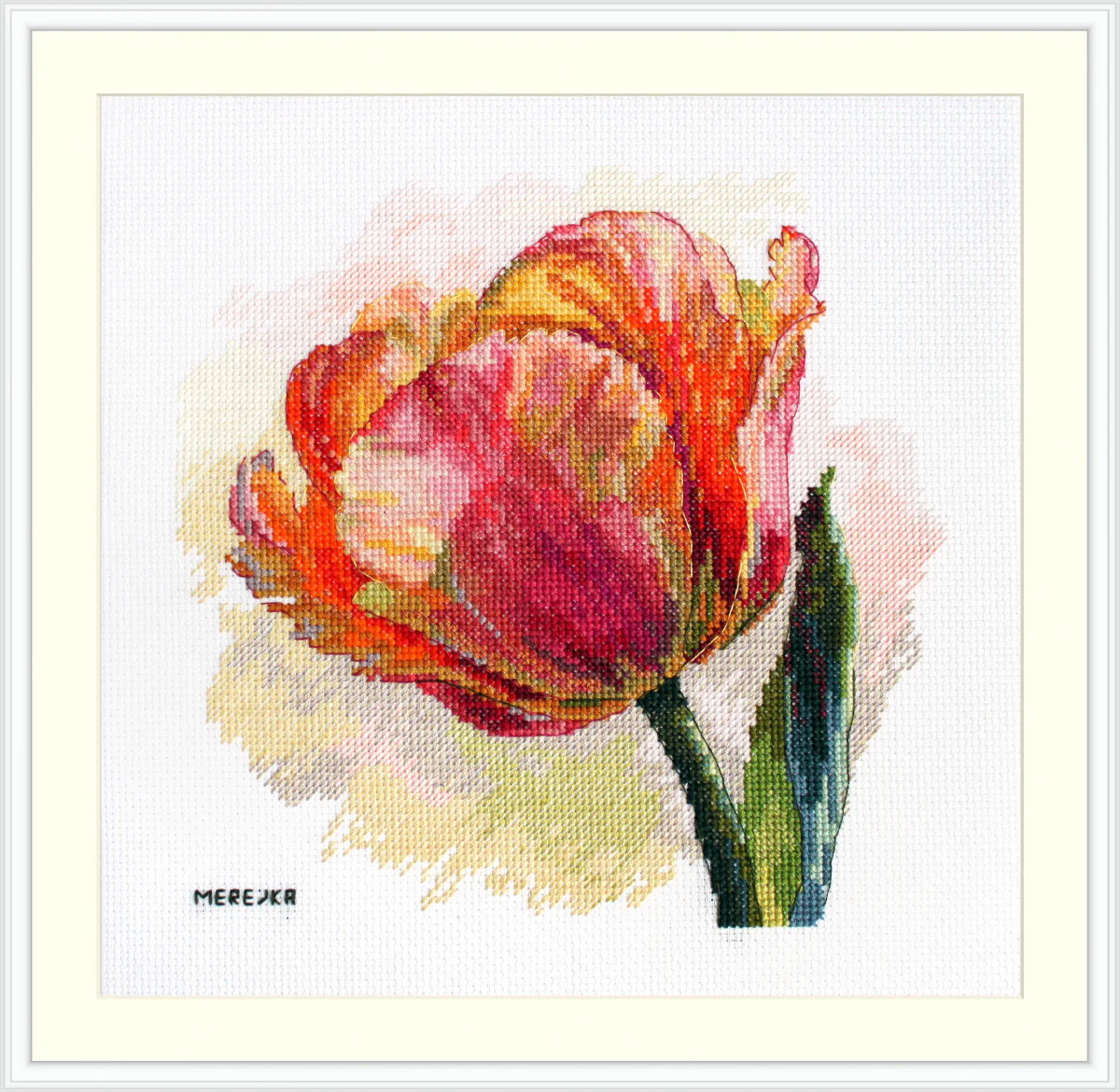 Merejka ชุดปักครอสติช Parrot Tulip