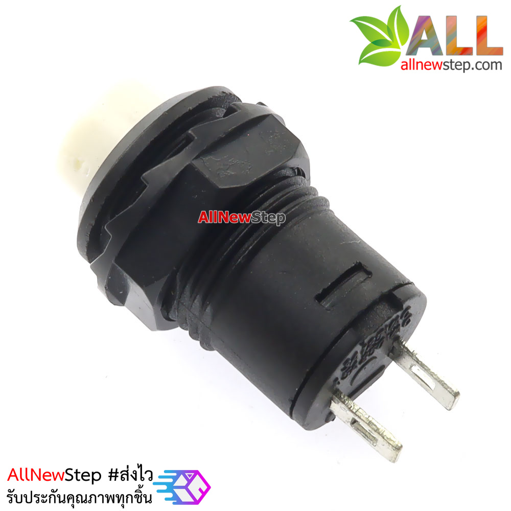 สวิตช์กดติดปล่อยดับ Button switch DS-425 reset round button switch ปุ่มกดสีขาว