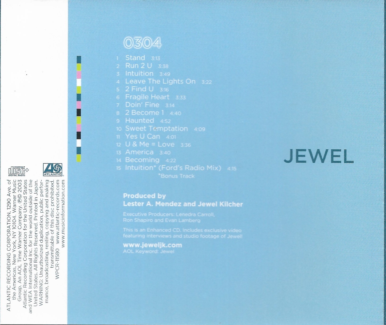 Used CD,Jewel - 0304 (B)(2003)(Japan)