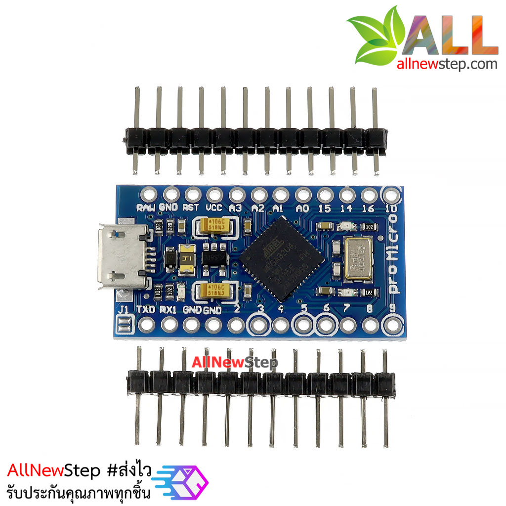 บอร์ด Leonardo Pro Micro ATmega32U4 5V/16MHz พร้อม PIN Header (Arduino-Compatible)
