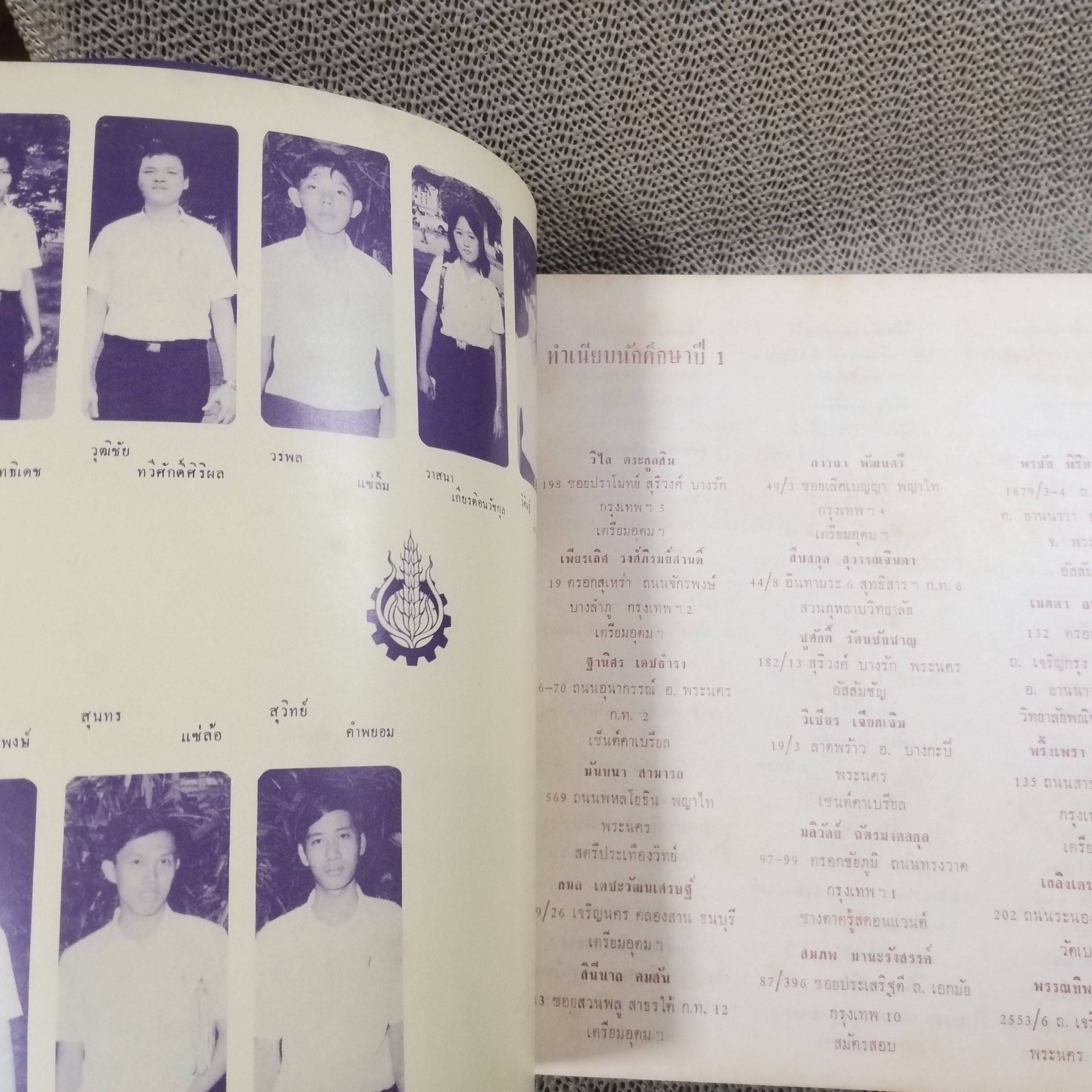 หนังสือ อนุสรณ์คณะเศรษฐศาสตร์ มหาวิทยาลัยธรรมศาสตร์ ปี2514 ตำหนิ กระดาษปกหน้าขาดครึ่ง ซ่อมติดเทป ริมปกขาดแหว่่งจากระดาษกรอบ