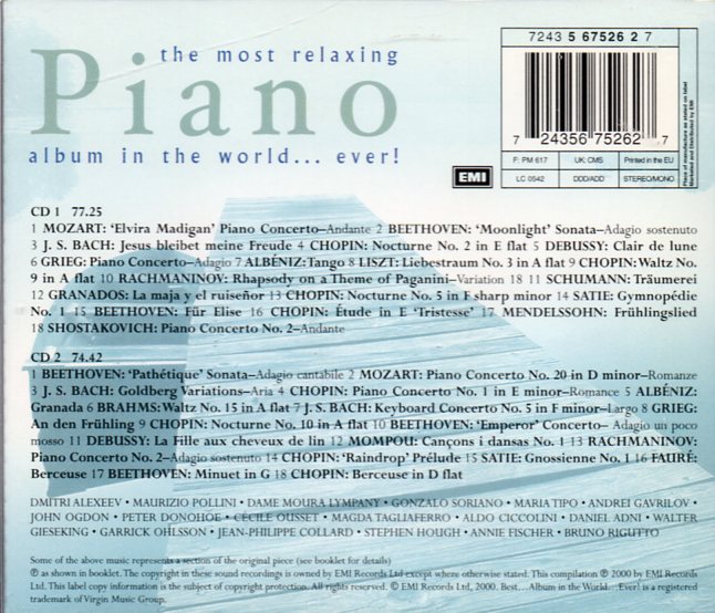 CD,Used,Most Relaxing Piano Album In The World...Ever!(2CD)(UK)