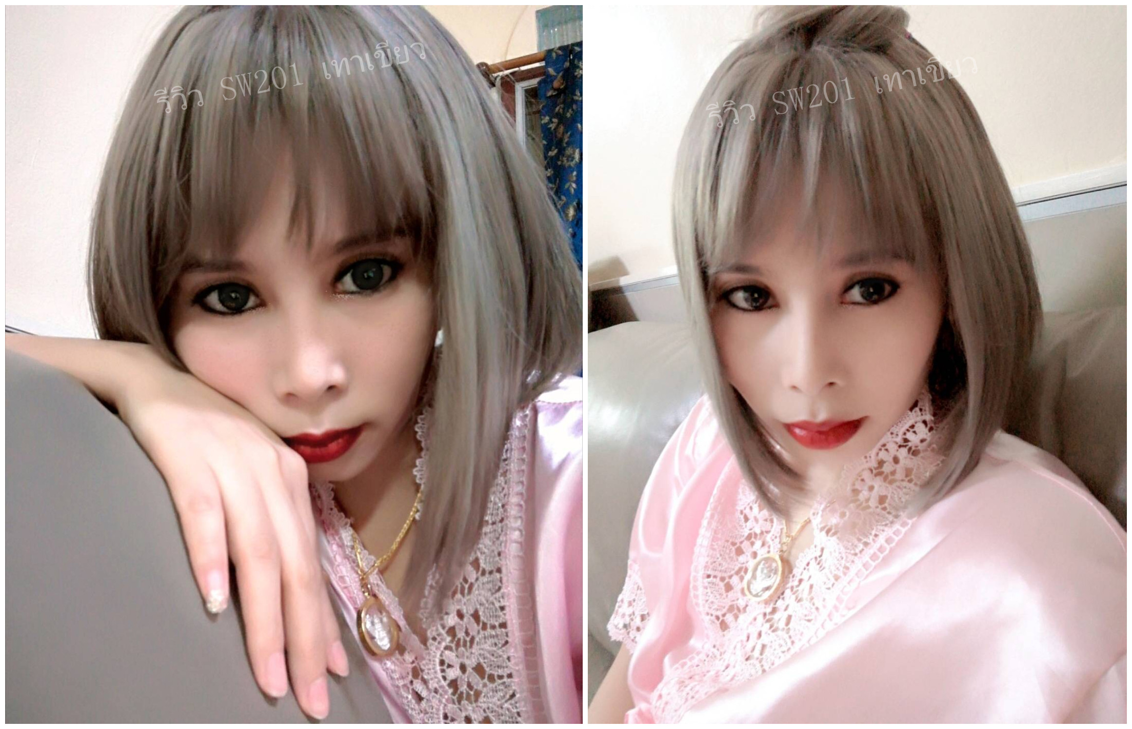 SW201 วิกผมหนังศรีษะกว้าง หน้าม้า ทรงผมสวย น่ารักมากๆคะ เอาใจคนชอบทำสีผม หนังศรีษะเหมือนจริง ใส่เนียนมากๆ คอนเฟิมจ้า เส้นผมไม่มีความเงา( ทรงผมเเละเส้นผมเหมือนจริงเกือบ 100% )