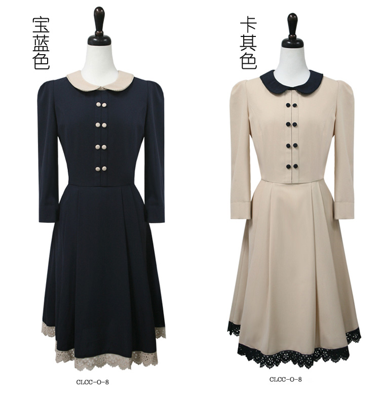 **หมดค่ะ**เดรสสีน้ำเงินคอบัว สวยเหมือนแบบ 100% การันตีค่ะ