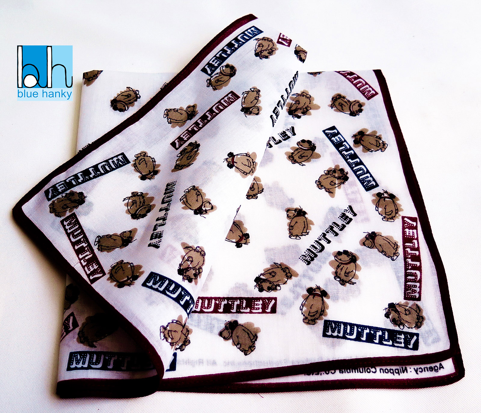 #193 19" MUTTLEY ผ้าเช็ดหน้ามือ2 สภาพดี ผ้าเช็ดหน้าผืนใหญ่