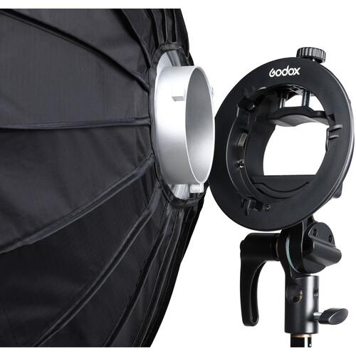 Godox S2 Speedlite Bracket with Softbox, Grid & Carrying Bag Kit (31.5 x 31.5")