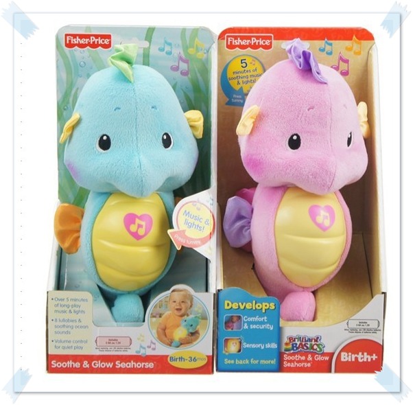 ตุ๊กตาม้าน้ำกล่อมนอน ยี่ห้อ Fisher-Priceสีชมพู