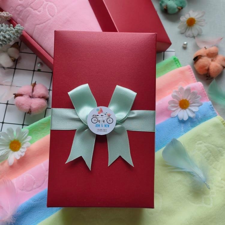 ผ้าขนหนูนาโนเนื้อหนาพิเศษสีหวาน ขนาดเช็ดตัว 70x140 ซ.ม. แพ็คกล่องมุก
