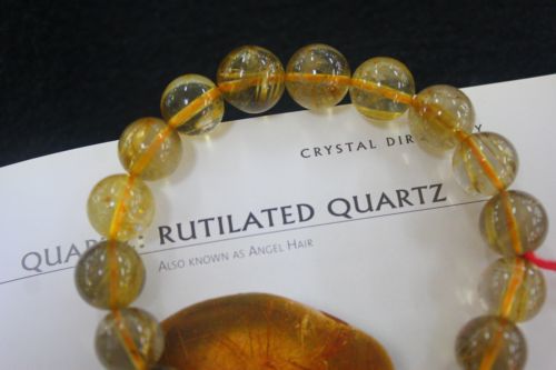 สร้อยข้อมือไหมทอง ( Gold Rutile Quartz )