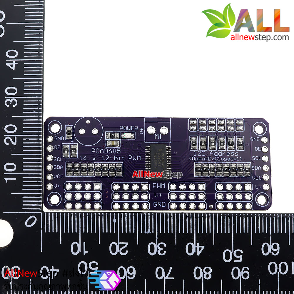 16-Channel 12-bit PWM Servo shield I2C interface PCA9685 แบบยังไม่บัดกรี