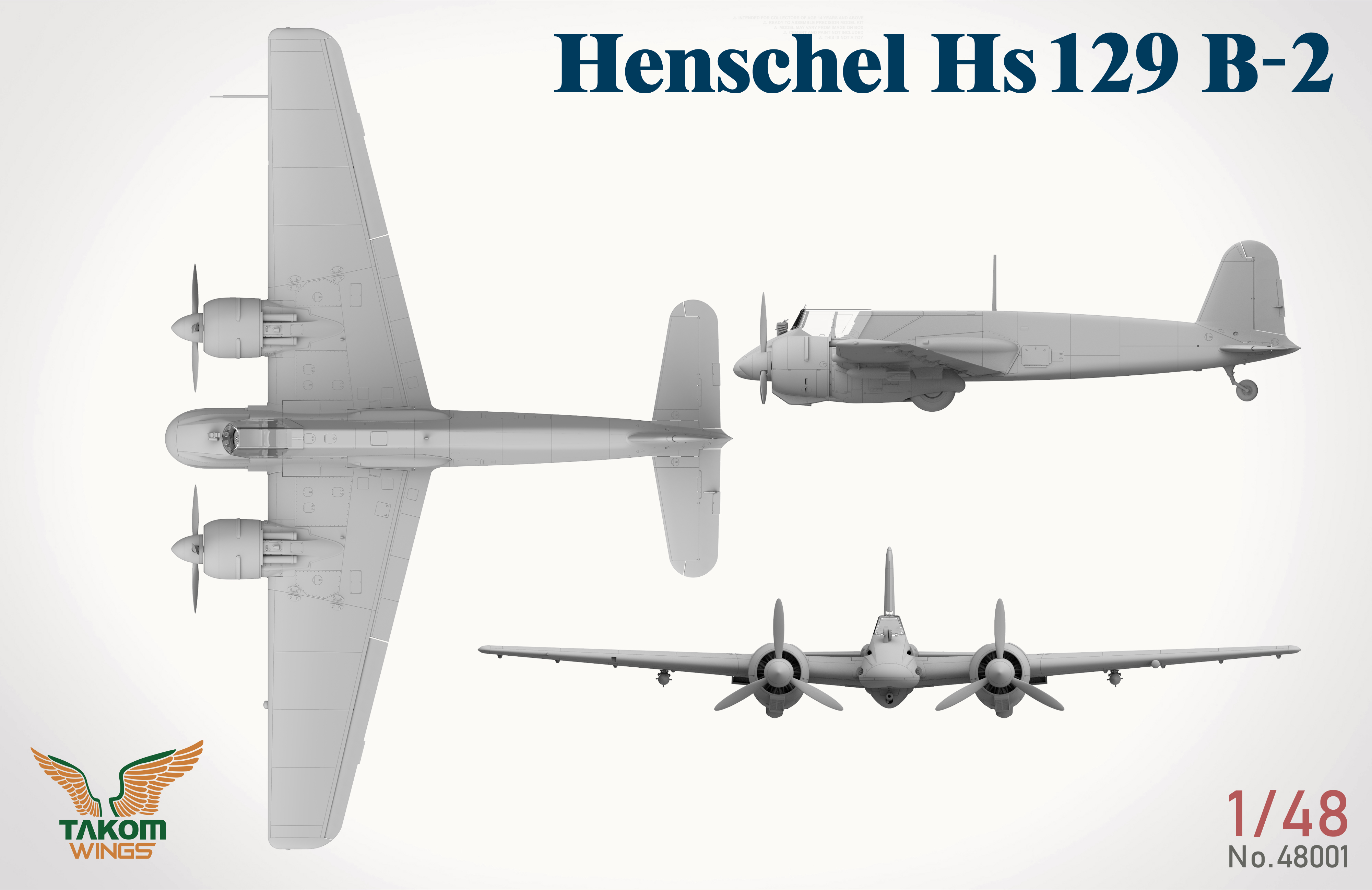 1/48 Henschel Hs 129 B-2 w/INTERIOR + BONUS (CLEAR PARTS)
