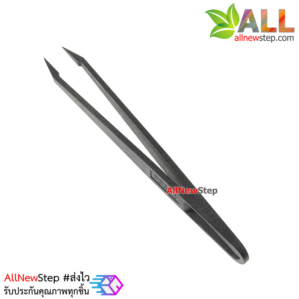 Tweezers Anti-static black carbon fiber Tools ทวิสเซอร์สำหรับจับอุปกรณ์แบบพลาสติก รุ่น 02