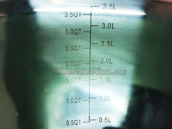 โถผสมสแตนเลสแบบมีมาตรวัด