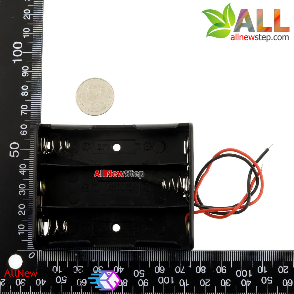 18650 3 Battery รางถ่าน lithium 18650 จำนวน 3 ก้อน 11.1V