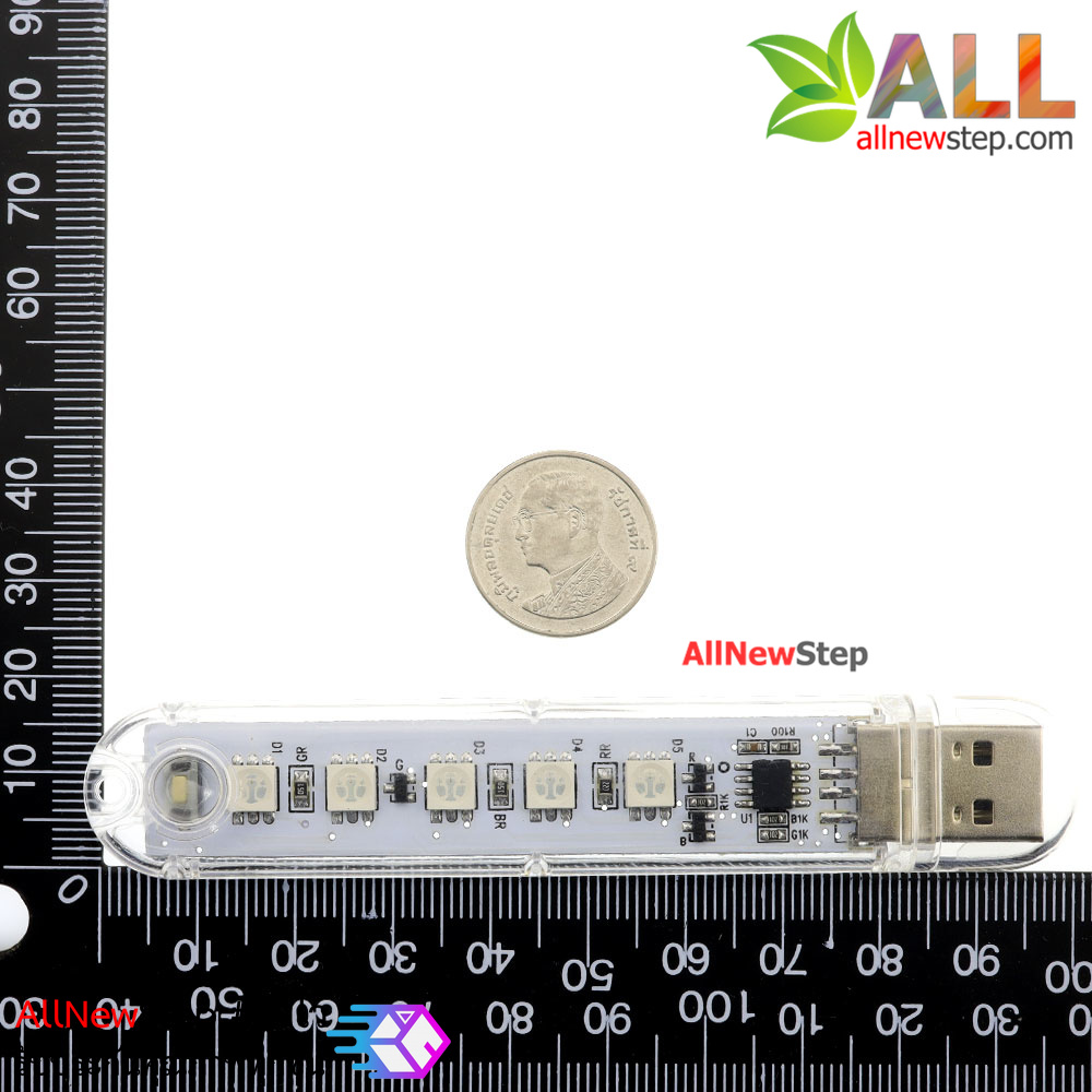 ไฟ LED USB ปุ่มสวิตช์กดเปลี่ยนสี RGB USB lights USB night light USB colorful