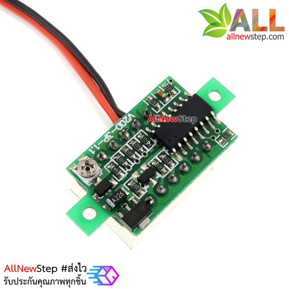 ดิจิตอล โวลต์มิเตอร์ 0 ถึง100 โวลต์ จอขนาด 0.36 สีขาว Mini 3 Digital 0.36 LED DC 0 ถึง 100 V Volt Voltage Meter Valtmeter 3-28V Power Supply