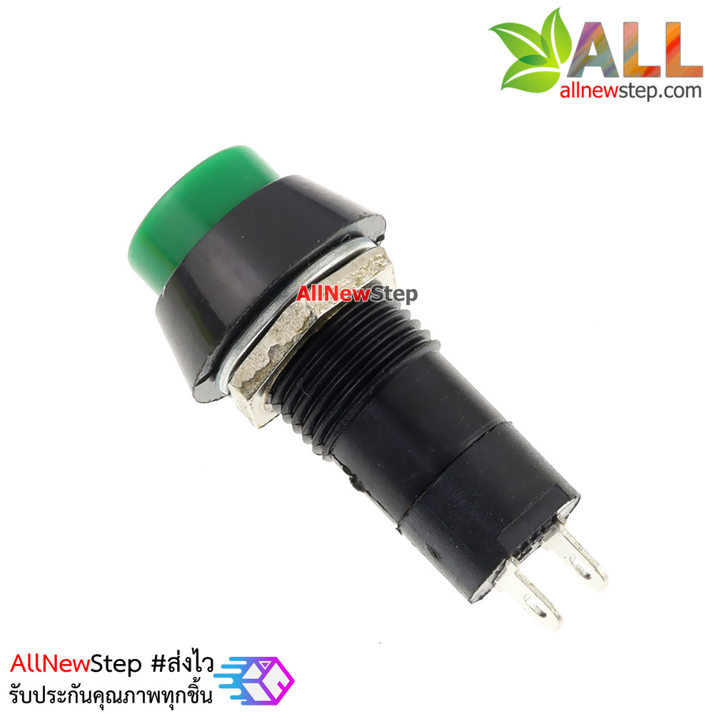 สวิตช์ กดติด-กดดับ 250V 3A สวิตช์กดติดกดดับ lock switch สีเขียว