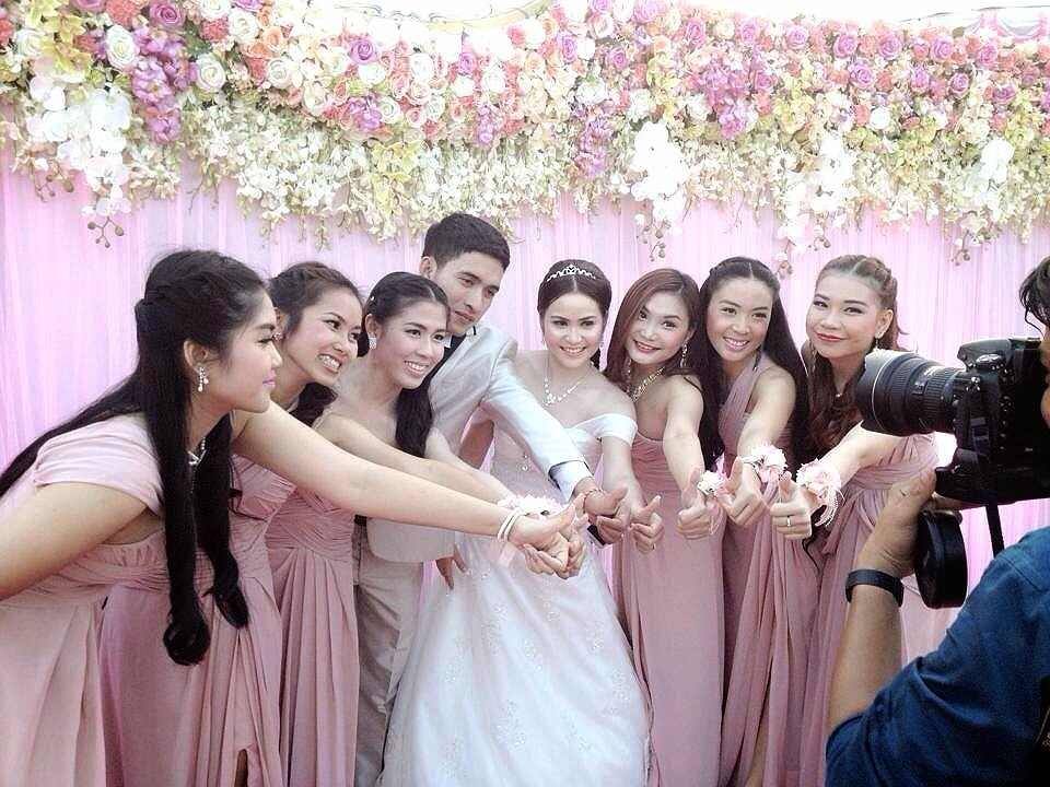 ชุดเพื่อนเจ้าสาว สีชมพูกะปิ