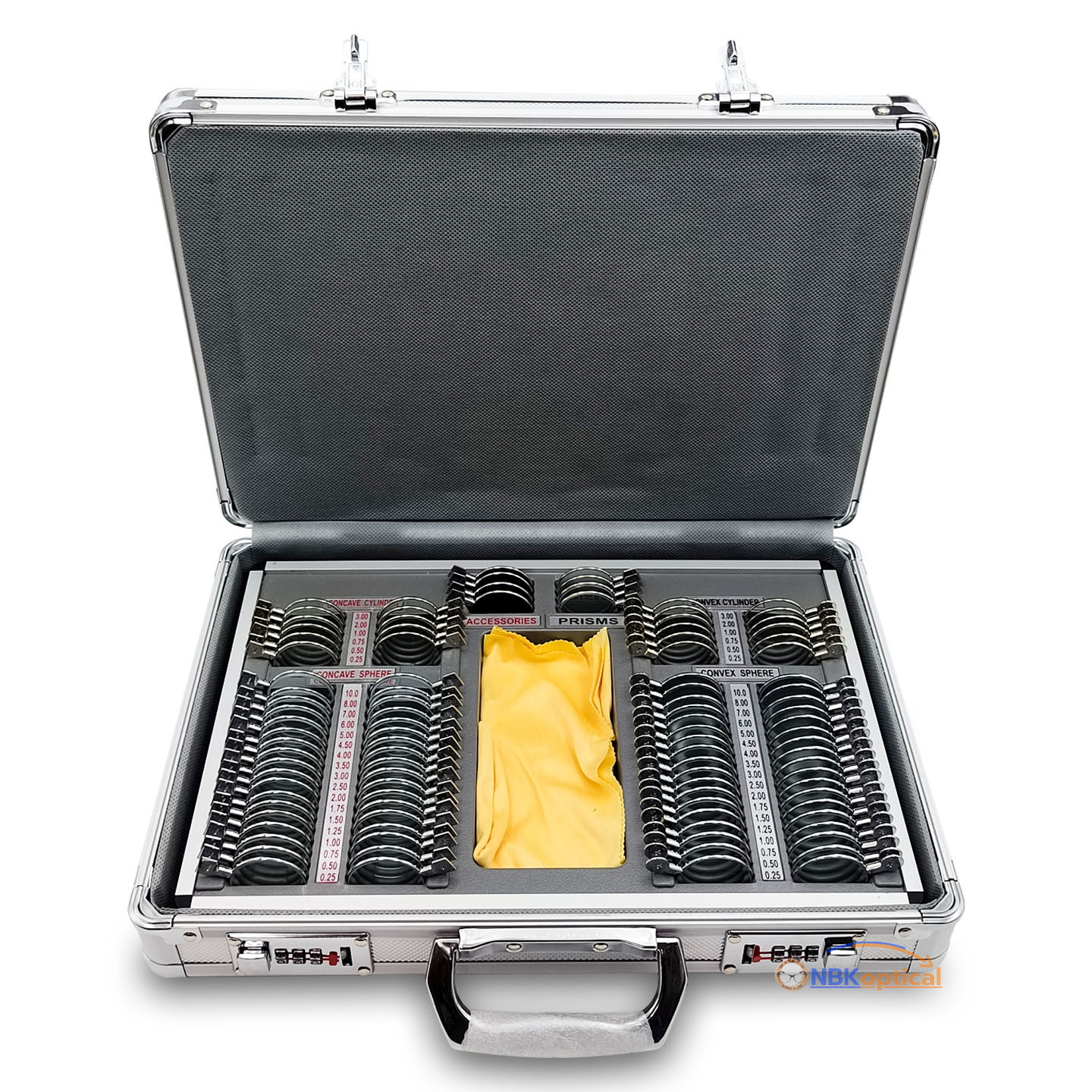 Trial lens set เลนส์เซ็ท ขอบโลหะ เลนส์กระจก (MT S) +-1000+ เฟรม+ครอส (ครอสจะมีการสลับสีเงิน กับ นํ้าเงิน*)