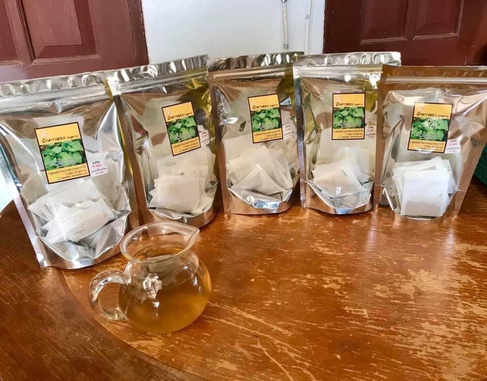 ชาผักคาวตอง หรือ พลูคาว (แบบซองซง)