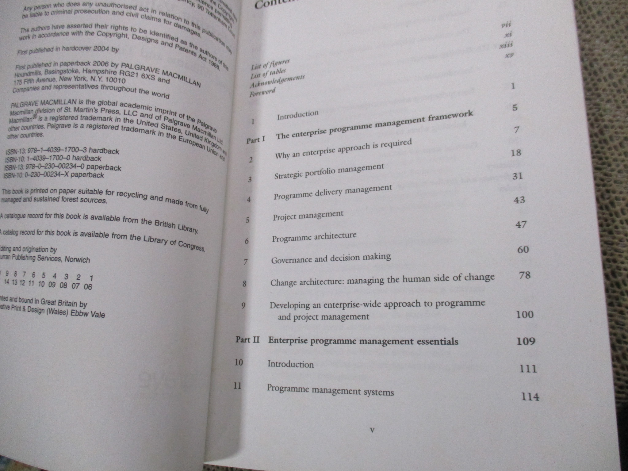 Enterprise Programme Management: Delivering Value / David Williams , Tim Parr / การเพิ่มประสิทธิภภาพในองค์กร