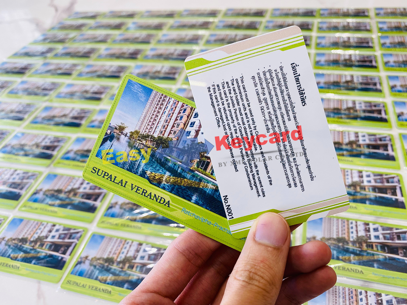 ค่าบริการสกีนบัตร 2 ด้าน (100 ใบ)