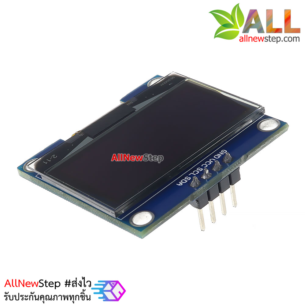 จอแสดงผล OLED 128x64 แบบ I2C ขนาด 1.3 นิ้ว สีน้ำเงิน OLED Display I2C Module Blue 1.3 นิ้ว for Arduino