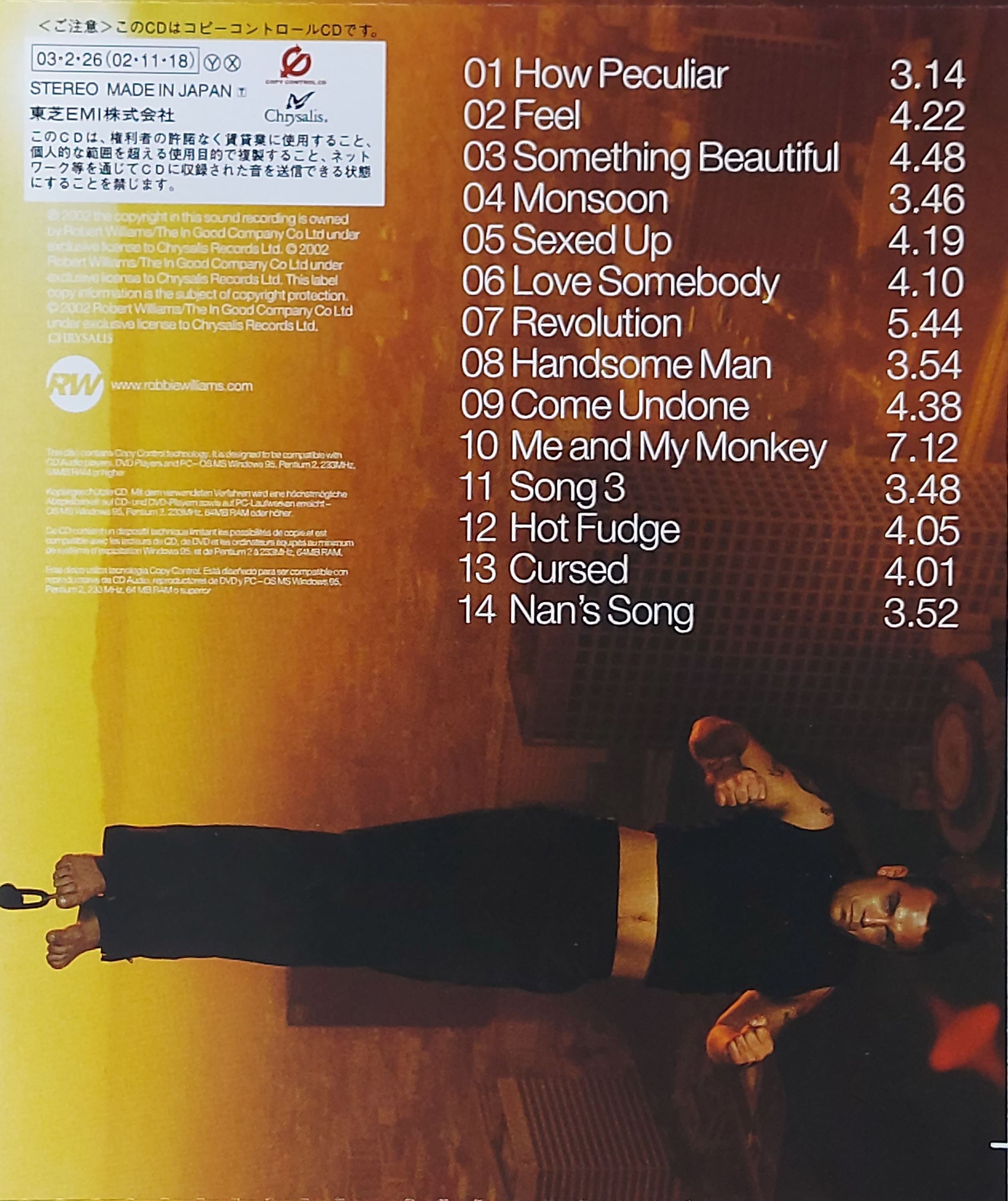 Used CD,Robbie Williams - Escapology (A+)(2002)(Japan)