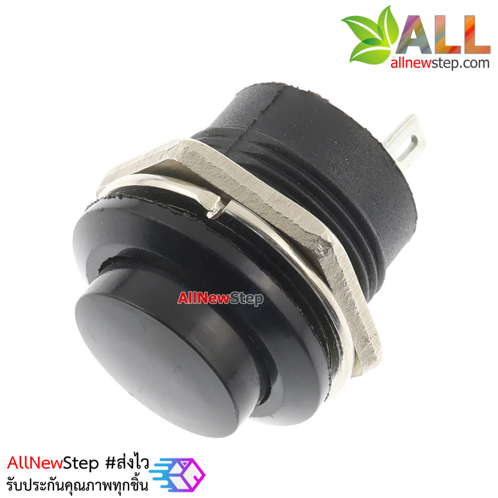 สวิตช์กดติดปล่อยดับ รีเซตสวิตช์ R13-507 250V 3A ขนาด 16MM สีดำ
