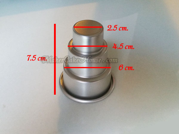 พิมพ์เค้กมินิอลูมิเนียม 3 ชั้น