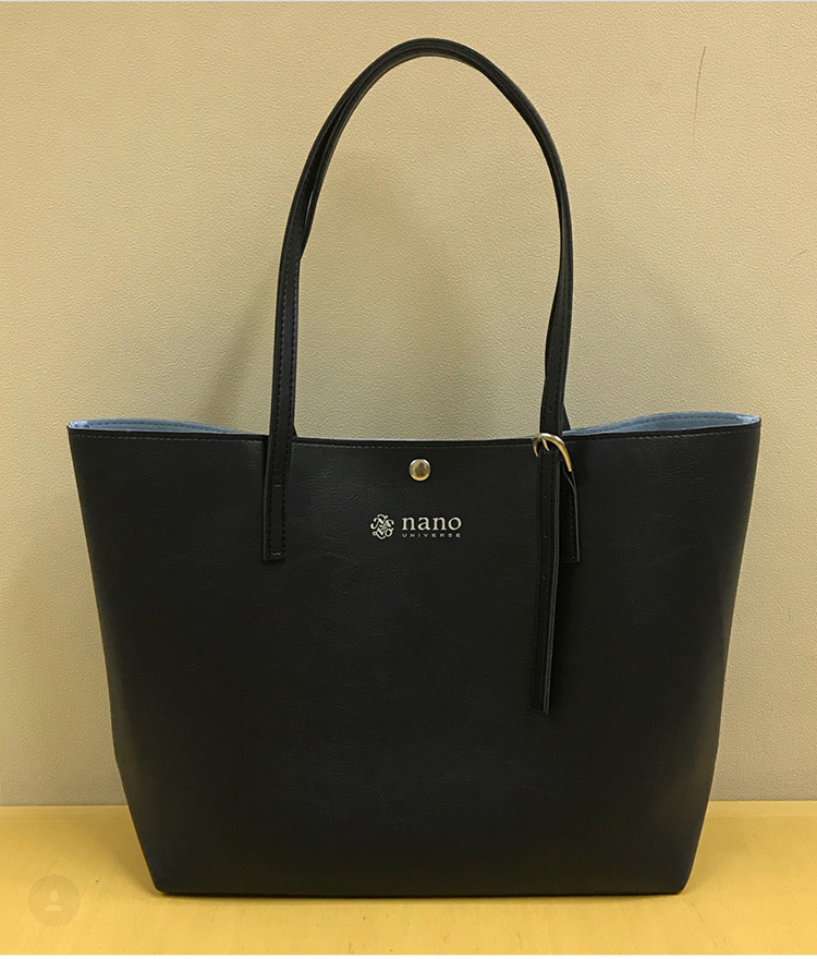 พร้อมส่ง (มีกล่อง) Nano Universe Special Spring Elegant Commute Tote กระเป่าหนัง PU นิ่ม สีน้ำเงิน